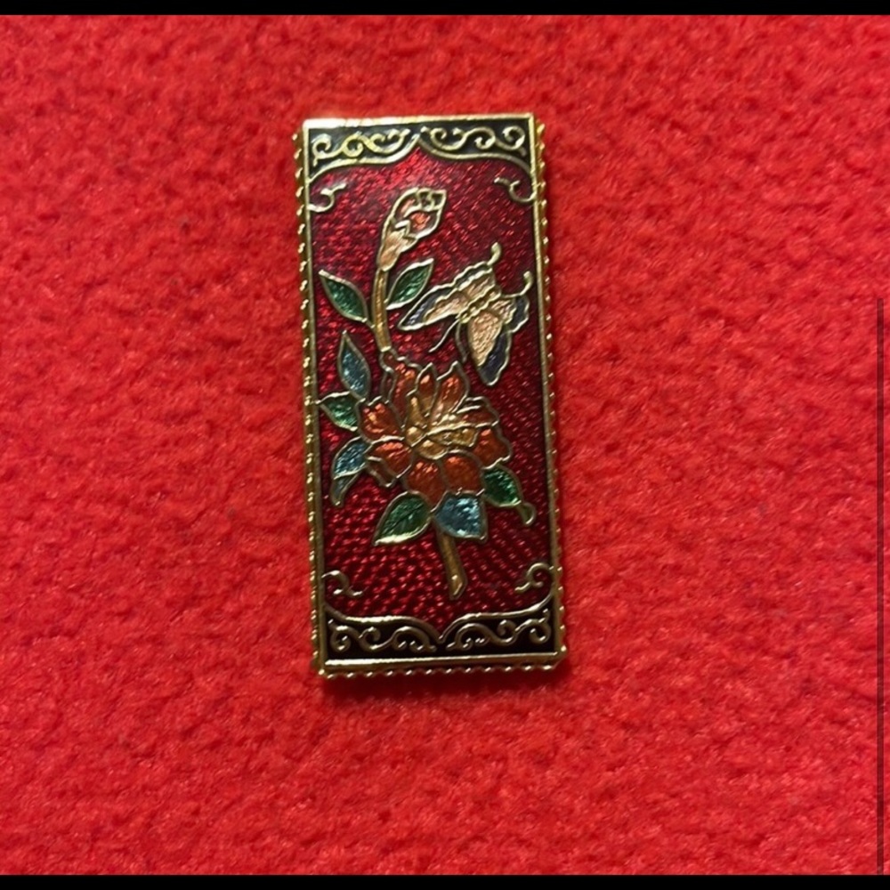 Vintage Cloisonné Money Clip